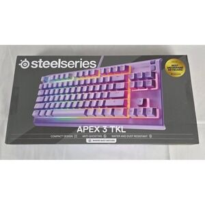 SteelSeries Apex 3 TKL RGB Gaming Keyboard Whisper Quiet Anti Ghosting Brand New